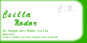 csilla modor business card